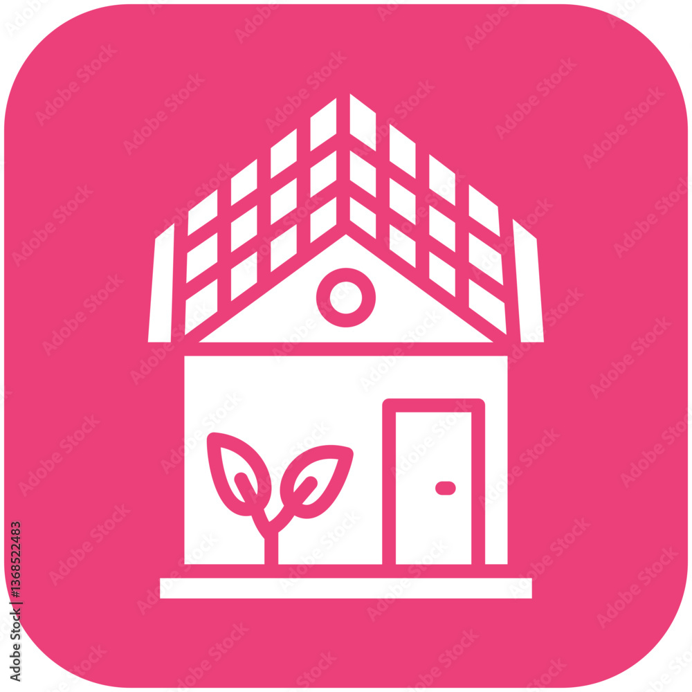 Fototapeta premium Eco House Icon
