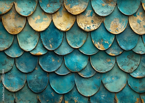 Wallpaper Mural Teal Scale Texture Background. Torontodigital.ca