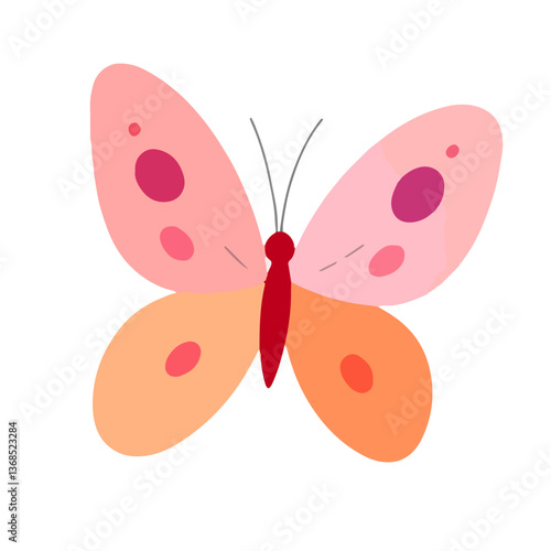 Butterfly vector illustrations on white background	