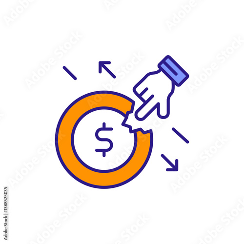 Government Intervention Icon for Hyperinflation Solutions.