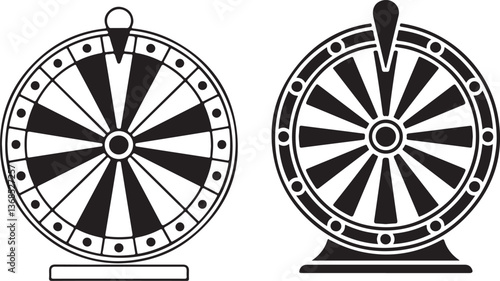 Illustration of Wheel of Fortune icon Vector