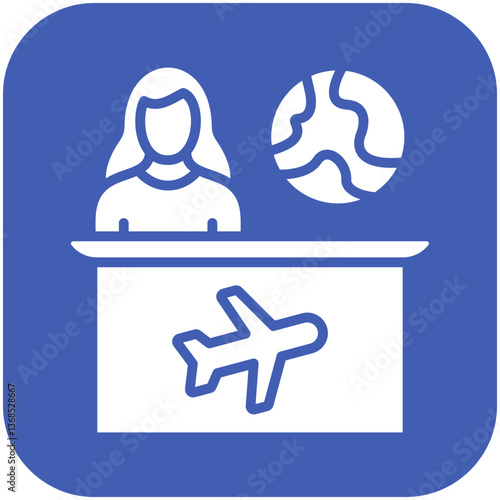 Travel Agent Female Icon