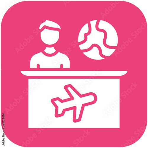 Travel Agent Male Icon