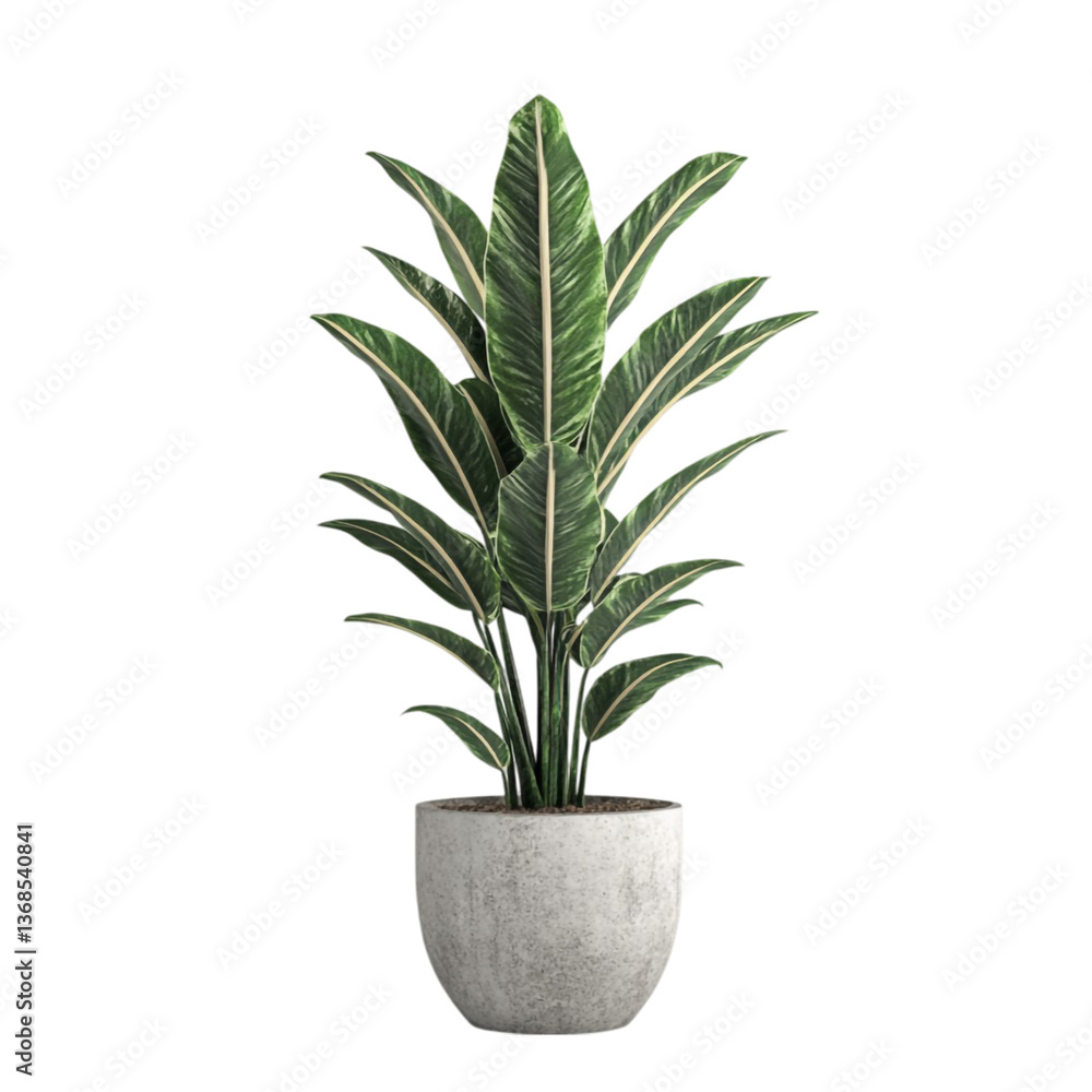Lush Green Plant in a Simple Grey Pot Home Decor Serenity Nature Lush Green Plant in a Simple Grey Pot Home Decor Serenity Nature