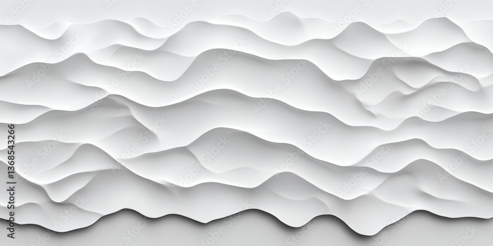 Fototapeta premium Abstract White Wave Pattern Background Texture Design for Modern Minimalist Wallpaper