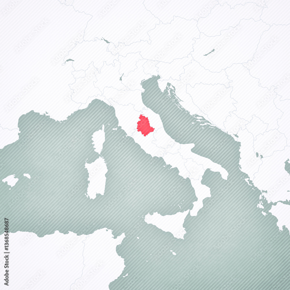 Obraz premium Map of Italy - Umbria