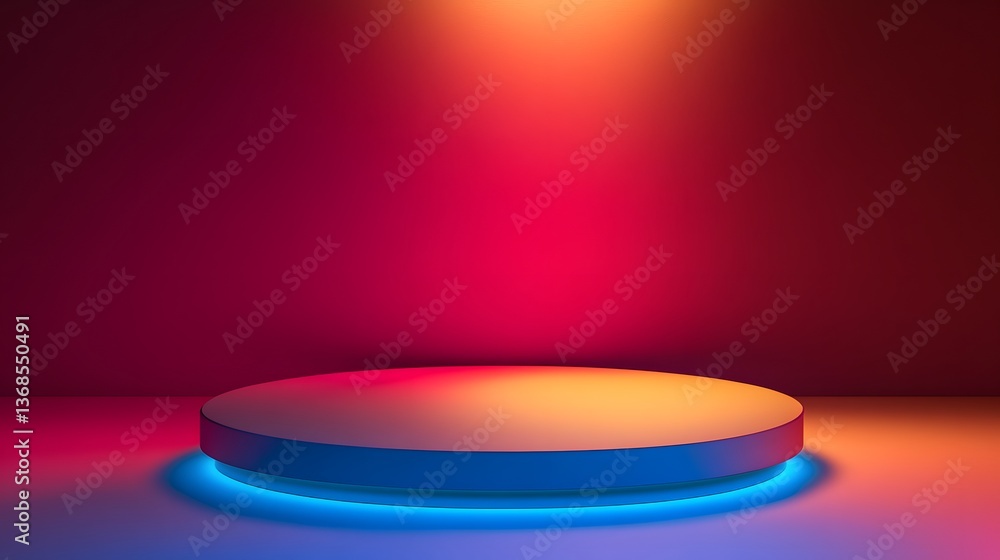 A geometric podium with a smooth, frosted surface, set against a high-contrast background and lit by soft ambient light. A geometric podium with a smooth, frosted surface, set against a high-contrast background and lit by soft ambient light.