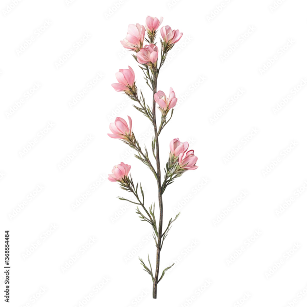 Delicate pink flowers bloom amidst vibrant abstract lines a joyful spring scene Delicate pink flowers bloom amidst vibrant abstract lines a joyful spring scene