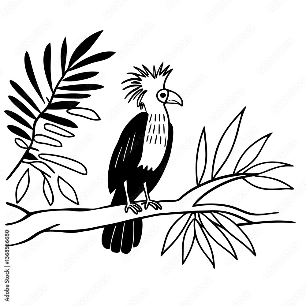 Obraz premium Vector bird and eagle silhouette illustration, wild animal design