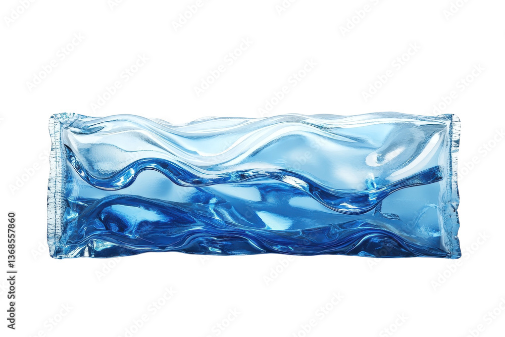 Fototapeta premium Liquid serenity captured in a translucent blue vessel, showcasing the fluidity and grace of water's movement, a captivating display of nature's beauty.