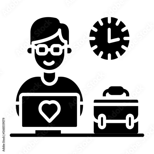 Workaholic Lifestyle Icon