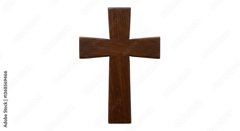 Isolated Wooden Christian Cross Isolated Wooden Christian Cross