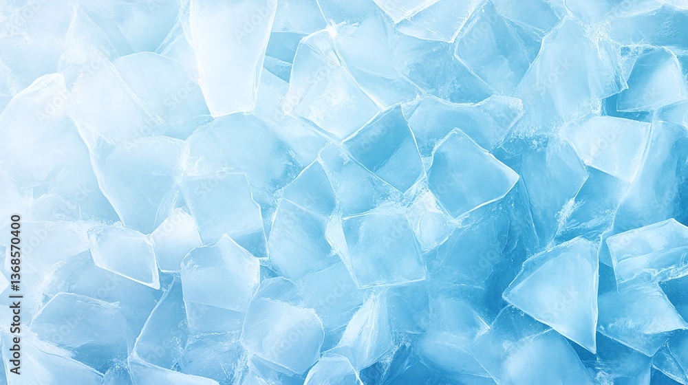 Naklejka premium Abstract cracked ice texture background digital art cool color palette high-resolution