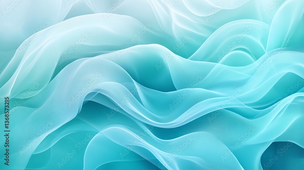 Obraz premium Light and airy geometric waves flowing seamlessly abstract background digital art