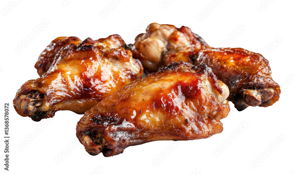 Crispy Grilled Chicken Wings Close-up Crispy Grilled Chicken Wings Close-up