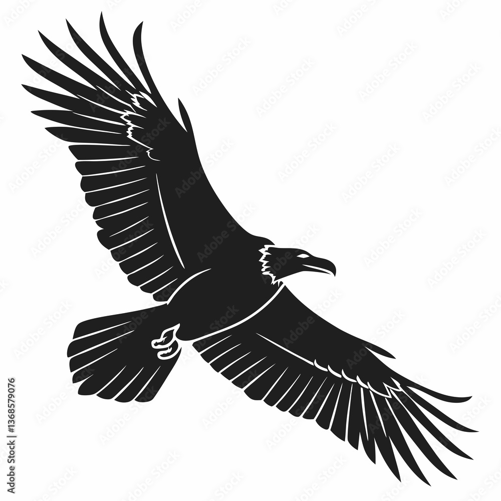 Fototapeta premium vulture black silhouette icon vector