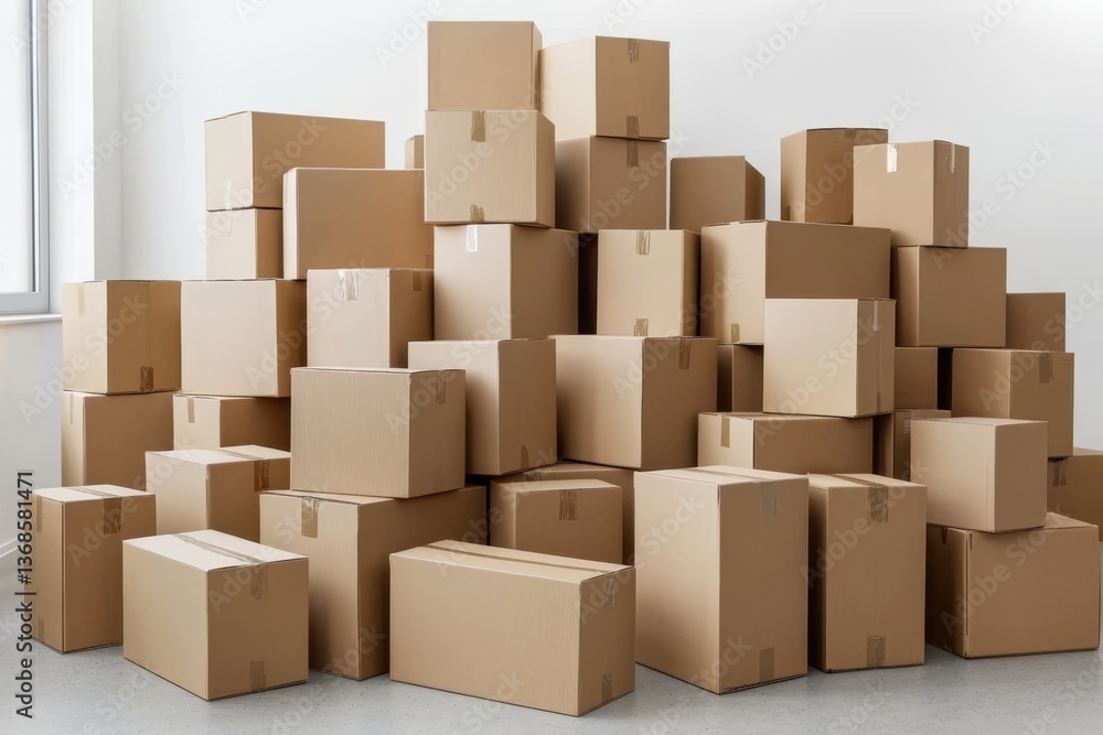 Abundant collection of kraft boxes, ideal for creative wallpaper design. Abundant collection of kraft boxes, ideal for creative wallpaper design.