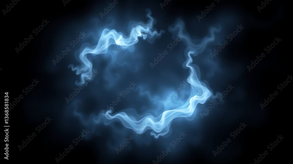 Abstract swirling light ring in dark space Abstract swirling light ring in dark space