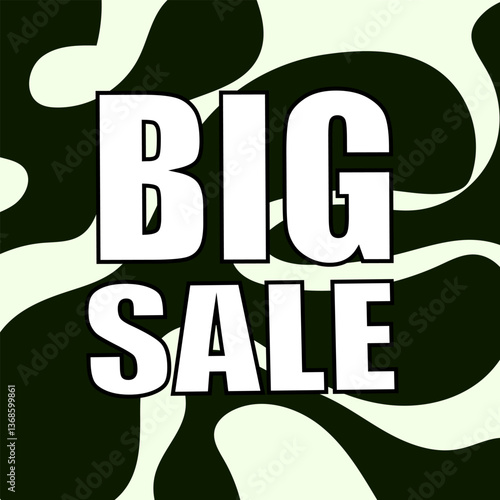 Big sales discount banner for brand advertising