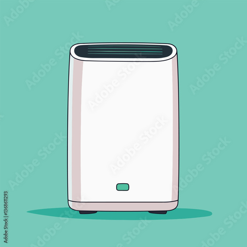 cartoon air purifier no details solid background