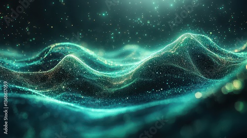 Abstract teal digital waves (3)