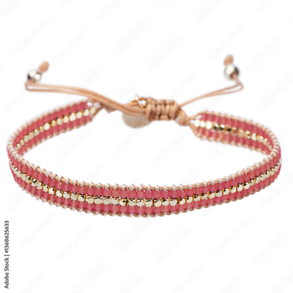 Close-up of a simple handmade bracelet