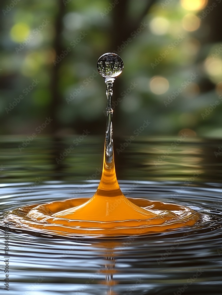 Water Drop Impact with Nature Background. Water Drop Impact with Nature Background.