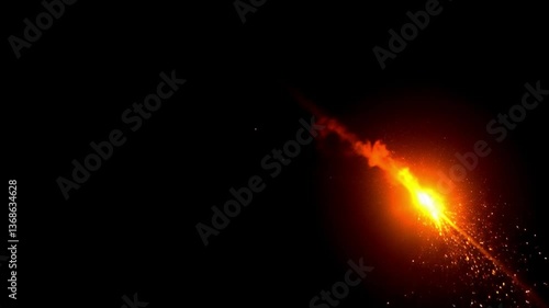 Seamless animation of sparks flying into the camera

