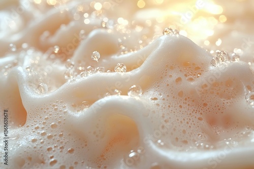 Wallpaper Mural Creamy foam texture, glistening bubbles, soft light. Torontodigital.ca