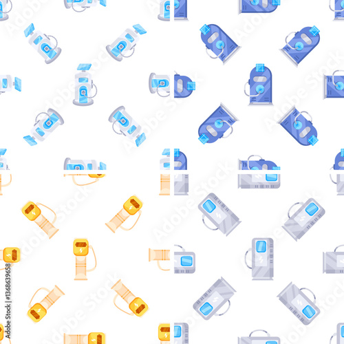 Electric vehicle charging stations seamless pattern promoting sustainable transportation and eco friendly energy solutions