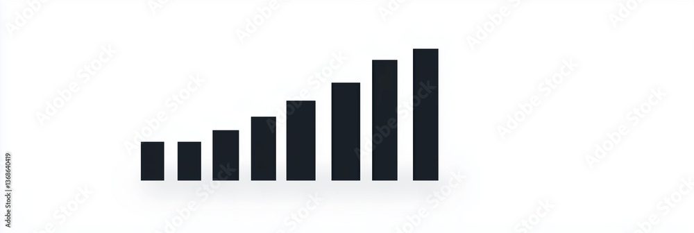 Minimalist black business graph on a white background. Minimalist black business graph on a white background.