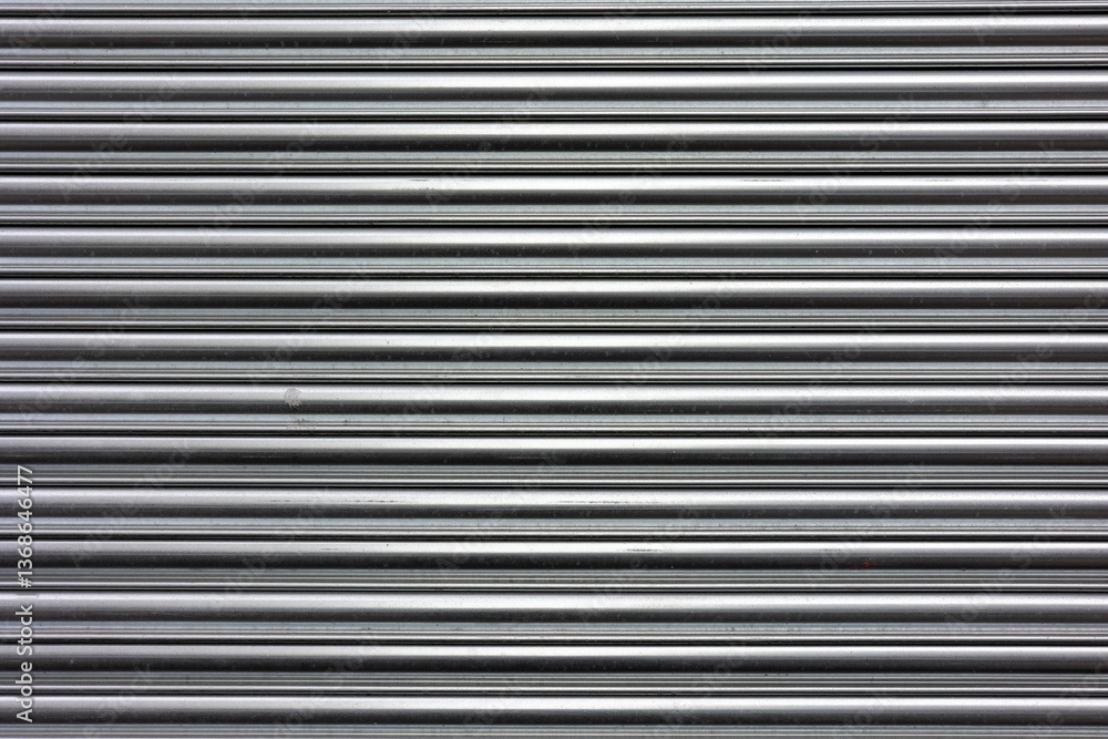 Industrial Security Corrugated Metal Roller Shutter Door on Shop Front for Graphic Design Background Industrial Security Corrugated Metal Roller Shutter Door on Shop Front for Graphic Design Background