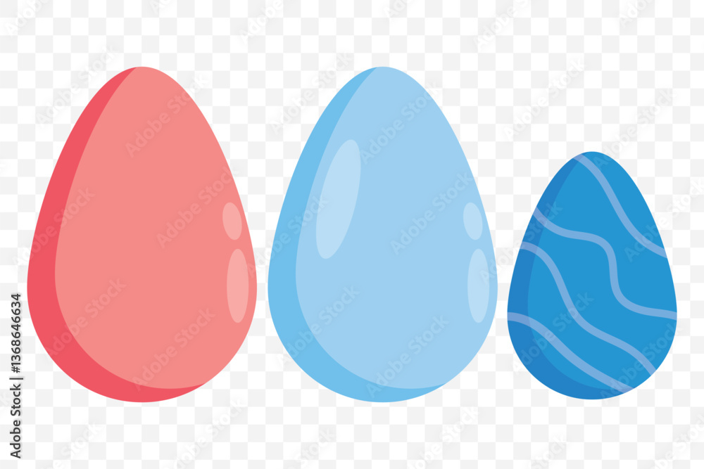 Collection of Easter eggs with bunny ears on Transparent Background Eps 10. Collection of Easter eggs with bunny ears on Transparent Background Eps 10.