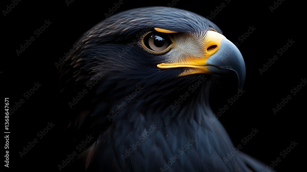 Close-up Eagle Portrait, Dark Background (1) Close-up Eagle Portrait, Dark Background (1)