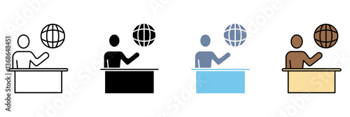 journal concept line icon. Simple element illustration.