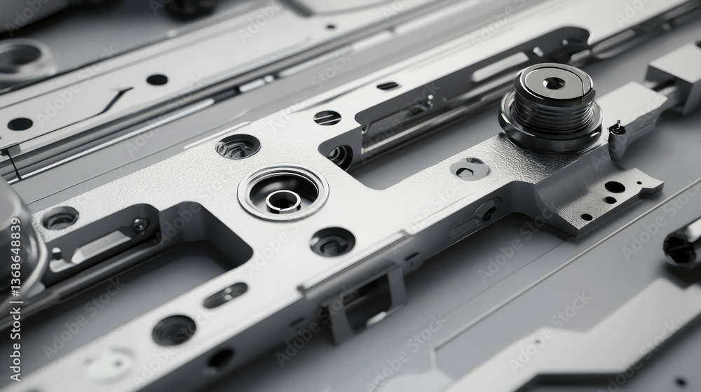 Close-up of advanced tools used for zero-gravity assembly tasks, showcasing their design Close-up of advanced tools used for zero-gravity assembly tasks, showcasing their design
