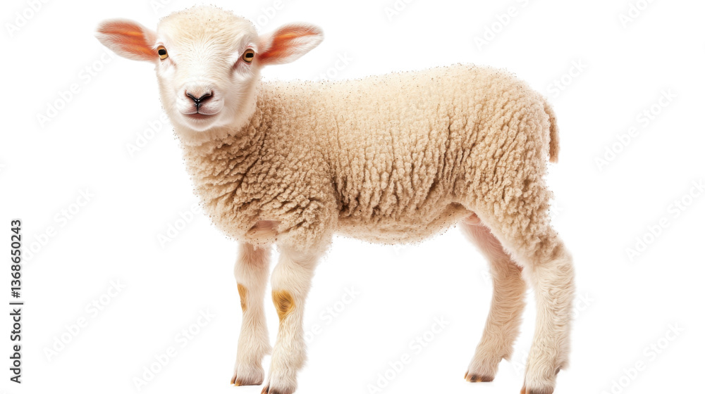 Fototapeta premium sheep isolated on white background