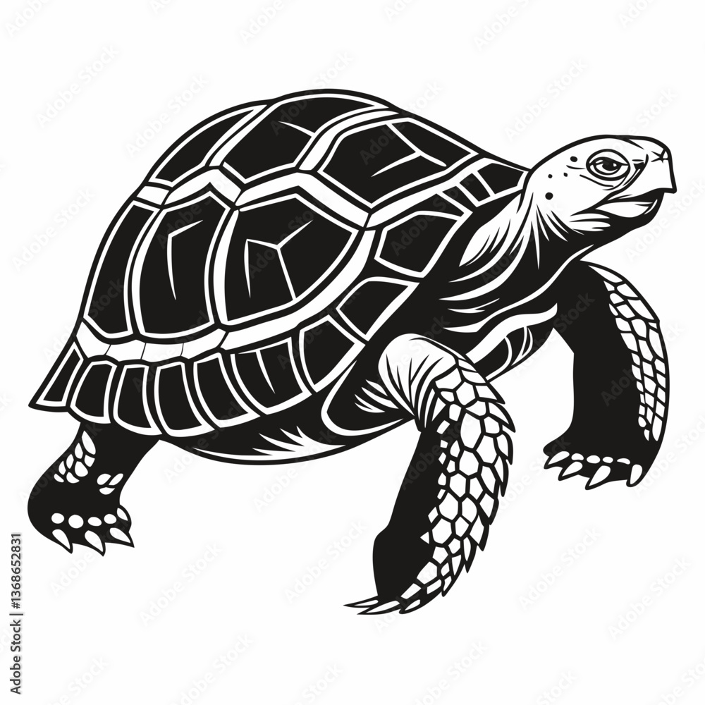 sulcata tortoise black silhouette icon vector sulcata tortoise black silhouette icon vector