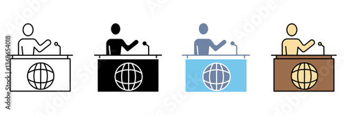 journalist concept line icon. Simple element illustration.