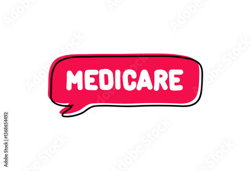 Medicare. Badge, icon, logo vector design illustration on white background