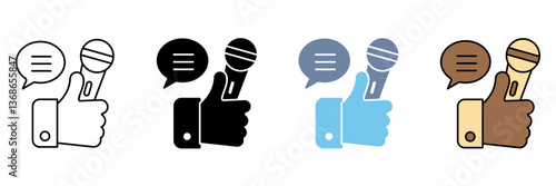 correspondent concept line icon. Simple element illustration.