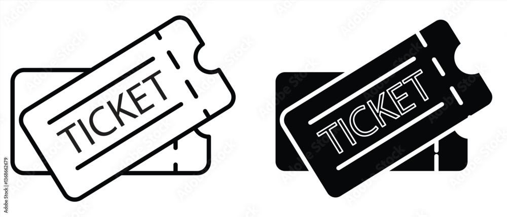 Obraz premium ticket icon. vector illustration
