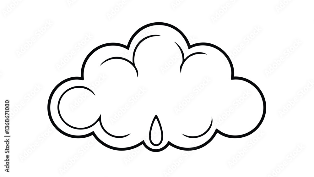 A white flower icon vector illustration, a simple design symbol like a cartoon thought bubble A white flower icon vector illustration, a simple design symbol like a cartoon thought bubble