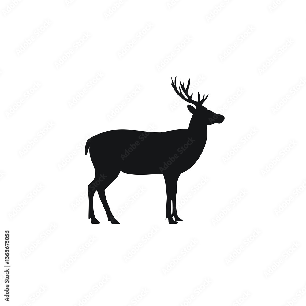 Obraz premium deer silhouette vector