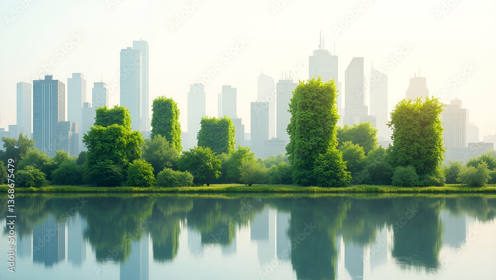 3D Flat Icon: Overhead Cityscape with Green Walls Symbolizing Urban Biodiversity - Copy Space 3D Flat Icon: Overhead Cityscape with Green Walls Symbolizing Urban Biodiversity - Copy Space