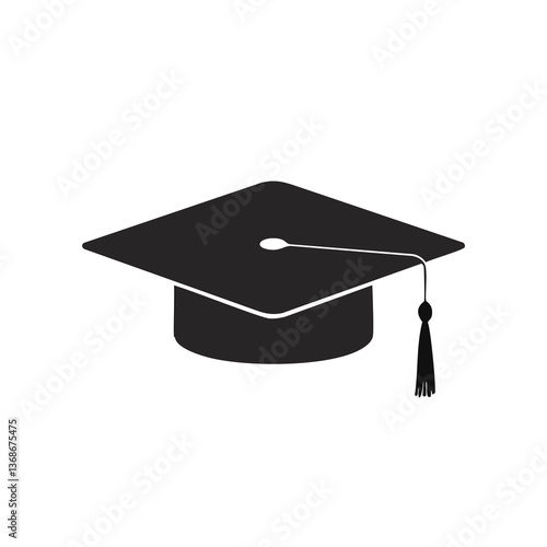 graduation cap isolated on white