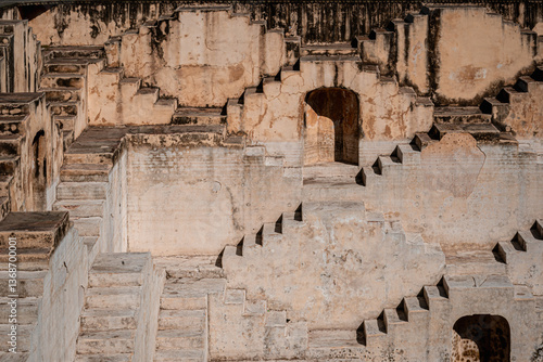 Stairs in Amer Stepwell, Rajasthan India
