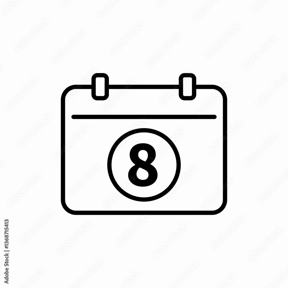 Calendar Date Planning Icon Vector Sign Calendar Date Planning Icon Vector Sign