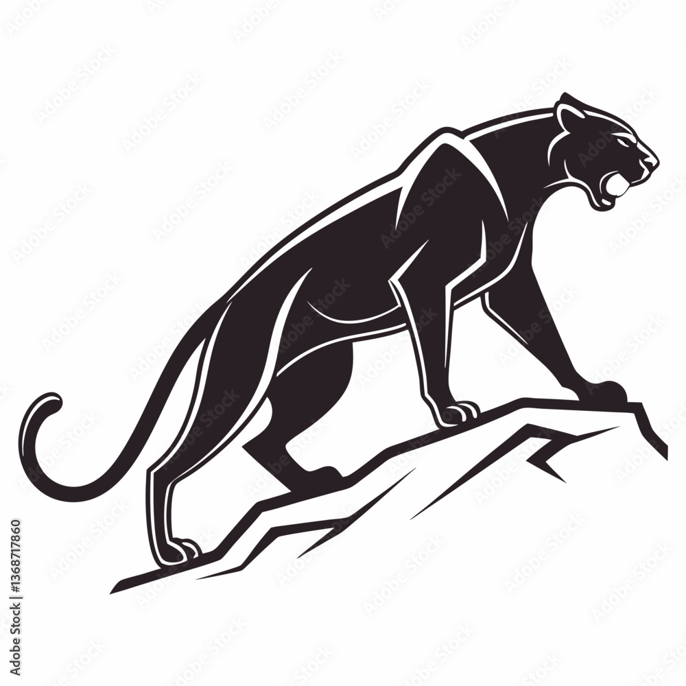Jaguar silhouette icon vector Jaguar silhouette icon vector
