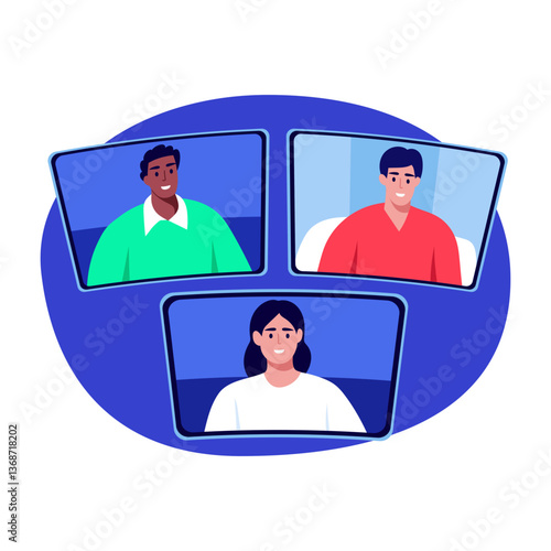 A flat style illustration of a global citizen